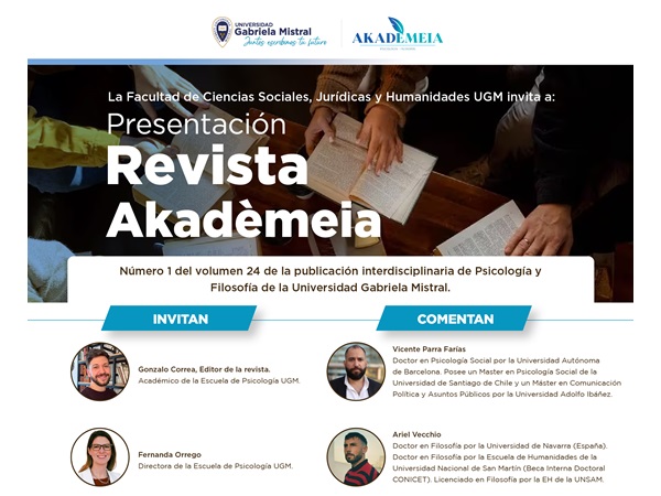 En vivo: Miércoles 30 de abril 12.30 horas: Sigue la presentación de la Revista Akadèmeia