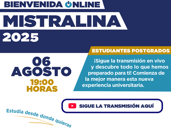 En vivo: Bienvenida estudiantes Postgrados UGM 2T 2025 / Miércoles 06 de agosto 19.00 horas
